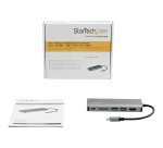 StarTech.com USB C Multiport Adapter - USB-C Travel Dock to 4K HDMI, 3x USB 3.0 Hub, SD/SDHC, GbE, 60W PD 3.0 Pass-Through - USB Type-C/Thunderbolt 3 - Replaces DKT30CSDHPD