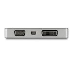 StarTech.com USB C Multiport Video Adapter w/ HDMI, VGA, Mini DisplayPort or DVI - USB Type C Monitor Adapter to HDMI 2.0 or mDP 1.2 (4K 60Hz) - VGA or DVI (1080p) - Space Gray Aluminum
