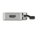 StarTech.com USB C Multiport Video Adapter w/ HDMI, VGA, Mini DisplayPort or DVI - USB Type C Monitor Adapter to HDMI 2.0 or mDP 1.2 (4K 60Hz) - VGA or DVI (1080p) - Space Gray Aluminum