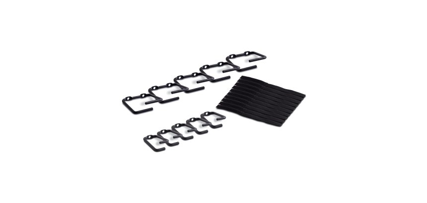 APC NetShelter Cable Management, Rings, Set of 5 small and 5 large, Black