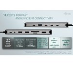 i-tec Metal USB-C Nano 3x Display Dock, 2x HDMI 1x USB-C video + Power Delivery 140W