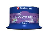 Verbatim DVD+R Double Layer 8x Matt Silver 50pk Spindle 8,5 GB DVD+R DL 50 pieza(s)