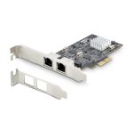 StarTech.com Carte Réseau PCIe à 2 Ports 2,5 Gbps NBASE-T, Intel I225-V - Carte Réseau pour PC - Carte Réseau Ethernet Multi-Gigabit - Carte LAN Serveur PCI Express 2.1 - Interface Ethernet de Bureau