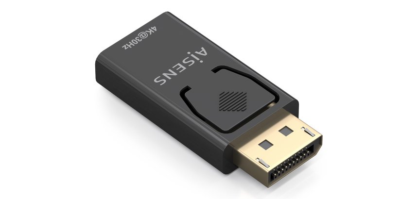 AISENS Conversor Displayport A HDMI 4K@30Hz, DP/M-HDMI/H, Negro