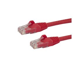 StarTech.com Cable de Red de 0,5m Rojo Cat6 UTP Ethernet Gigabit RJ45 sin Enganches