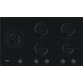 WHIRLPOOL Plaque gaz GOWL928NB, 5 foyers, verre noir, Grilles fonte