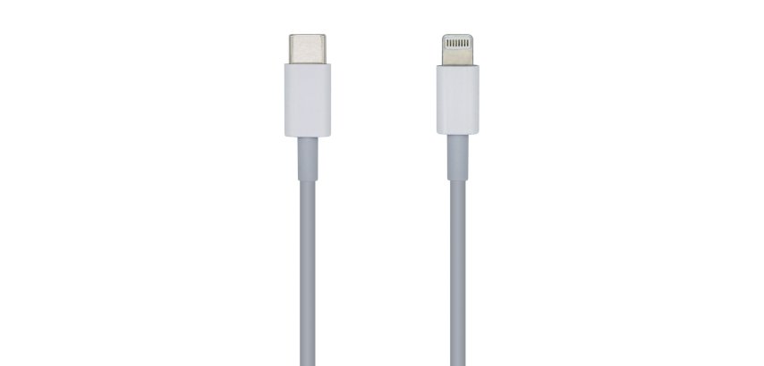 AISENS Cable USB 2.0 USB-? A Lightning PD 2A, Lightning/M-USB-?/M, Blanco, 1.0m