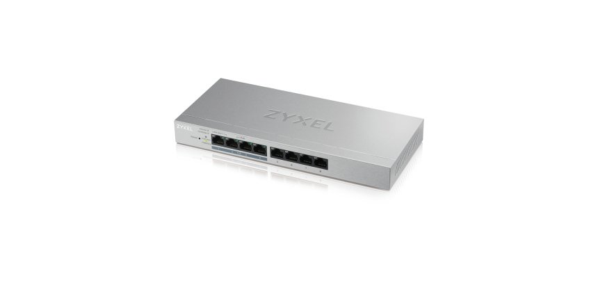 Zyxel GS1200-8HP v2 Géré Gigabit Ethernet (10/100/1000) Connexion Ethernet, supportant l'alimentation via ce port (PoE) Gris