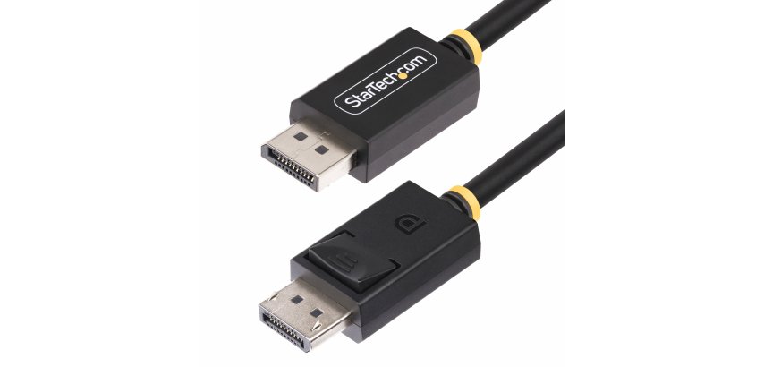 StarTech.com Câble DisplayPort 2.1 de 1m, Câble DisplayPort DP80 Certifié VESA avec UHBR20/HDR/DSC 1.2a/HDCP 2.2, 16K/8K 60Hz, 4K 240Hz, 80Gbps, Câble DP 2.1, Cordon pour Écran/Moniteur UHD, M/M
