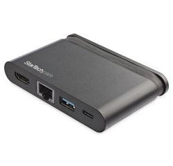 StarTech.com Adaptateur Multiport USB-C - Mini Dock USB-C avec 4K HDMI - 100W PD 3.0 Pass-Through, 1x USB-A, 1x USB-C, GbE - Station d'Accueil Portable Thunderbolt 3 & Type-C - Mac & Windows