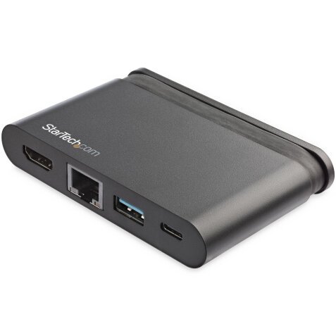 StarTech.com USB C Multiport Adapter - Tragbares USB-C Dock mit 4K HDMI - 100W PD 3.0 Pass-Through, 1x USB-A, 1x USB-C, GbE - Thunderbolt 3 und USB Typ C Laptop Travel Dock - Mac & Windows