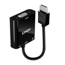 Adaptador de cable de vídeo 0,1 m HDMI tipo A (Estándar) VGA (D-Sub) Negro