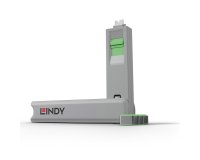 Lindy Bloqueur de port USB C, 4 pièces + clé, Vert