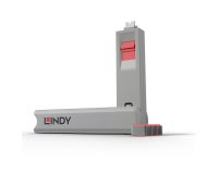 Lindy 40425 bloqueador de puerto Bloqueador de puerto + clave USB Tipo C Rosa 5 pieza(s)