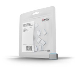Lindy 40466 bloqueador de puerto USB Tipo C Azul Acrilonitrilo butadieno estireno (ABS) 10 pieza(s)