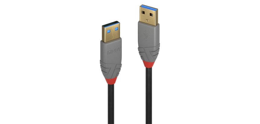 Lindy 1m USB 3.2 Type A Cable, 5Gbps, Anthra Line