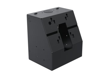 Ergonomic Solutions SpacePole Kiosk SPK110-02 accesorio para terminal de punto de venta Modulo central Negro Metal 75 x 75 mm 100 x 100 mm