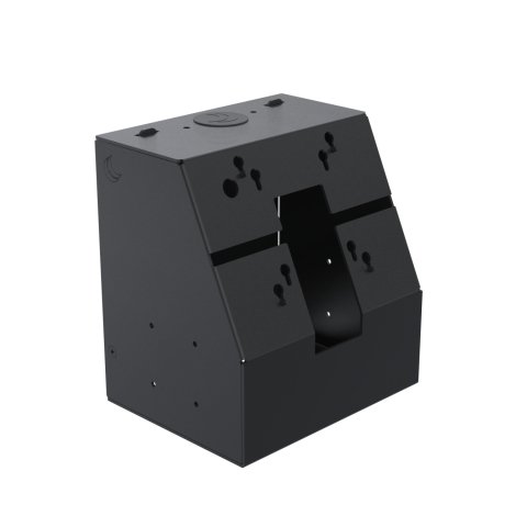 Ergonomic Solutions SpacePole Kiosk SPK110-02 accesorio para terminal de punto de venta Modulo central Negro Metal 75 x 75 mm 100 x 100 mm