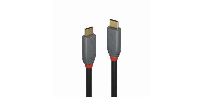 Lindy Câble USB 3.2 type C vers C, 20Gbit/s, 100W, PD, Anthra Line, 2m