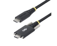 StarTech.com Cable Cargador USB-C de 3m - Tornillos Laterales de Fijación - Cable USB Tipo C de Carga EPR de 240W (5A) - Cable USB 2.0 - Cable Resistente con Recubrimiento de Silicona - USB-IF