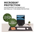 Fellowes Computer Desk Mat with Non-Slip Base Breyta Desk Mat with Antibacterial Protection Black