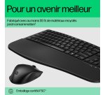 HP 680 Comfort Dual-Mode Keyboard and Mouse Combo clavier Souris incluse Maison RF sans fil + Bluetooth AZERTY Belge Noir