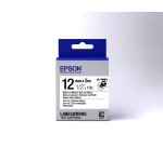 Epson LK-4WBQ - Spécial tissu thermocollant - Noir sur Blanc - 12mmx5m