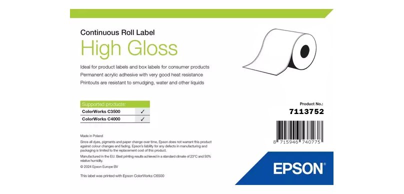Epson High Gloss Label Etiqueta para impresora autoadhesiva