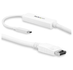 StarTech.com Cable 3m USB C a DisplayPort 1.2 de 4K a 60Hz - Adaptador Convertidor USB Tipo C a DisplayPort - HBR2 - Conversor USBC con Modo Alt - Compatible con Thunderbolt 3 - Blanco