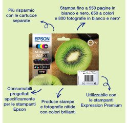 Epson Kiwi Singlepack Black 202XL Claria Premium Ink