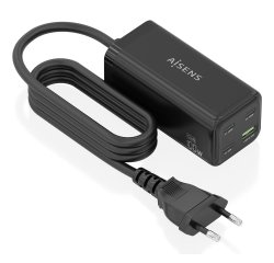 AISENS Cargador Sobremesa GaN 100W, 3x USB-C PD3.0 QC4.0 QC5.0, 1x USB-A QC3.0, Negro