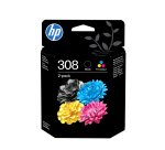 HP 308 originele 2-pack combo zwarte/driekleureninktcartridges