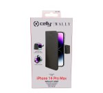 Celly Wally mobile phone case 17 cm (6.7") Wallet case Black