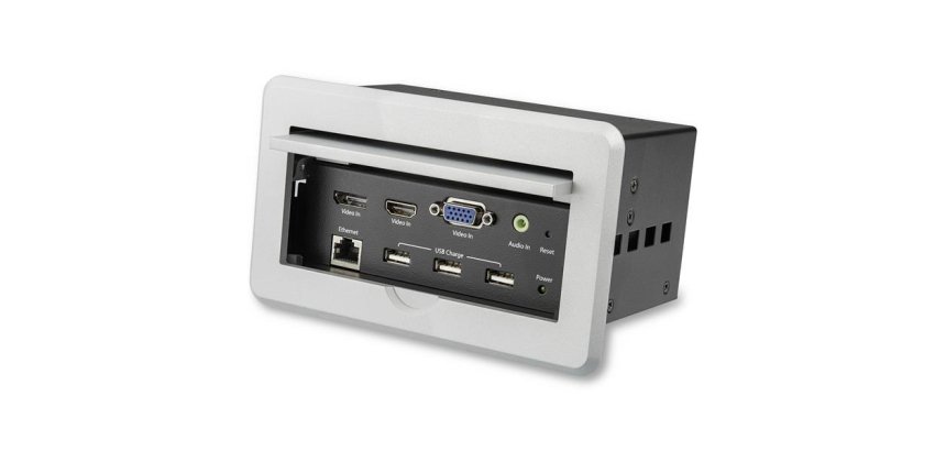 StarTech.com Boîtier de connexion pour table de réunion avec entrées DisplayPort, HDMI et VGA
