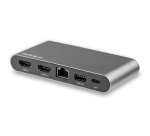 StarTech.com Dock USB C - Station d'Accueil USB-C à Double Écran 4K HDMI - 100 W Power Delivery Pass-through, GbE, 2 USB A - Mini Hub Type C - Adaptateur Multiport pour PC Portable