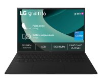 LG Gram 16Z90RU Intel® Core™ i5 i5-1334U Ordinateur portable 40,6 cm (16") WQXGA 16 Go LPDDR4x-SDRAM 512 Go SSD Wi-Fi 6E (802.11ax) Windows 11 Pro Français Noir