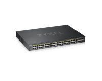 Zyxel GS1920-48HPV2 Géré Gigabit Ethernet (10/100/1000) Connexion Ethernet, supportant l'alimentation via ce port (PoE) Noir