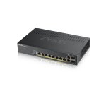 Zyxel GS1920-8HPV2 Géré Gigabit Ethernet (10/100/1000) Connexion Ethernet, supportant l'alimentation via ce port (PoE) Noir