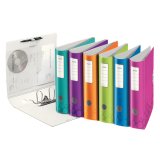 Classeur à levier plastifié Active Wow A4 maxi - Dos 8 com couleurs assorties