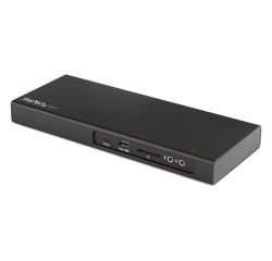 StarTech.com Dock Thunderbolt 3 à double affichage 4K 60 Hz avec slot pour lecteur de carte M.2 PCIe