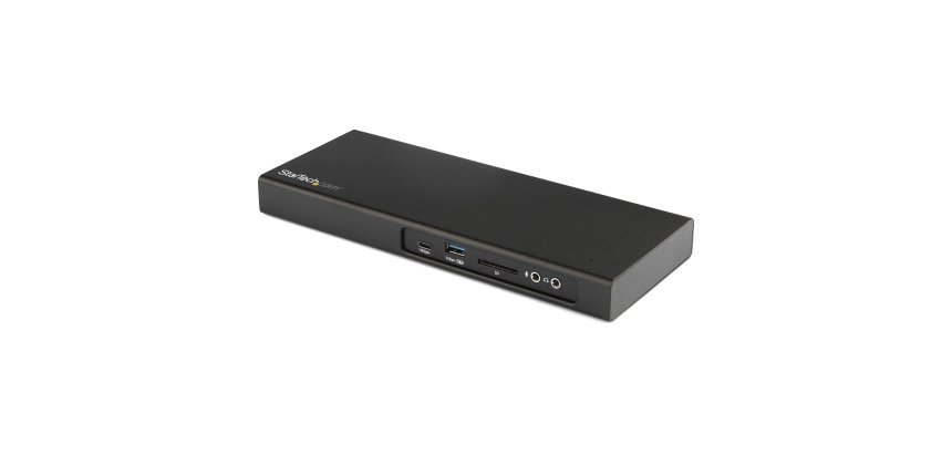 StarTech.com Thunderbolt 3 Dock - Dual Monitor 4K 60Hz TB3 Laptop Docking Station with DisplayPort - PCIe M.2 NVMe SSD Enclosure - 85W Power Delivery - SD 4.0, 10Gbps USB-C, 2 USB-A Hub - TAA