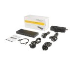 StarTech.com Thunderbolt 3 Dock - Dual Monitor 4K 60Hz TB3 Laptop Docking Station with DisplayPort - PCIe M.2 NVMe SSD Enclosure - 85W Power Delivery - SD 4.0, 10Gbps USB-C, 2 USB-A Hub - TAA