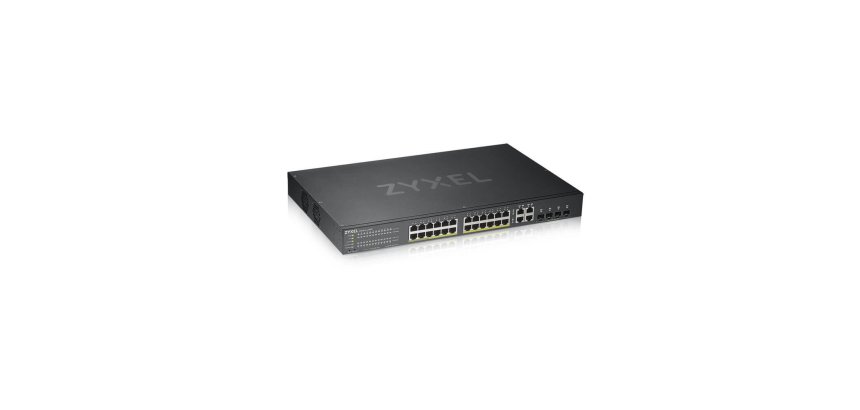 Zyxel GS1920-24HPV2 Géré Gigabit Ethernet (10/100/1000) Connexion Ethernet, supportant l'alimentation via ce port (PoE) Noir