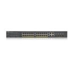 Zyxel GS1920-24HPV2 Géré Gigabit Ethernet (10/100/1000) Connexion Ethernet, supportant l'alimentation via ce port (PoE) Noir