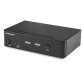 StarTech.com Switch KVM DisplayPort à 2 Ports - 4K60Hz - Écran Unique - Switch KVM USB UHD DP 1.2 à 2 Ports avec Hub USB 3.0 Intégré et Audio - Dell HP Apple Lenovo - Conforme TAA