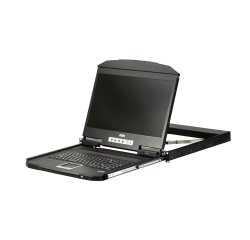 ATEN 1U Short Depth USB VGA Single Rail LCD