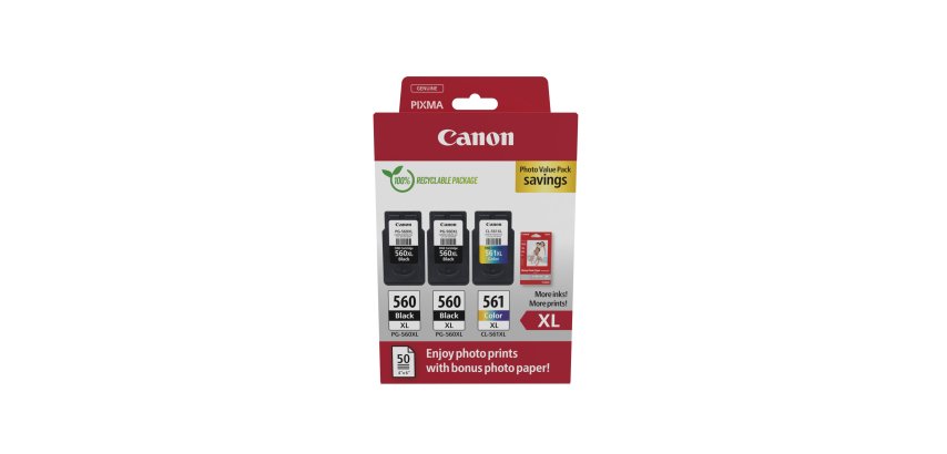 Canon PG 560 XL x  2 +  CL 561 XL + Papier photo