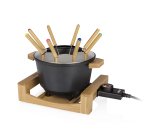 PRINCESS Fondue 173025 Pure noir finitions bambou 1.5L