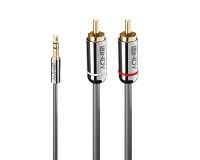 Lindy 35333 cable de audio 1 m 3,5mm 2 x RCA Antracita