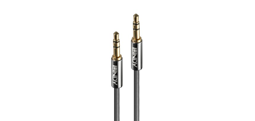 Lindy Câble Audio Jack 3.5mm, Cromo Line, 0.5m